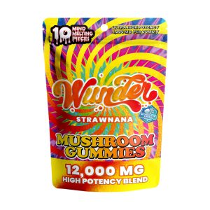 Wunder High Potency Mushroom Gummies – Strawnana 10pc
