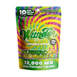 wunder double apple high-potency mushroom gummies - 10pc